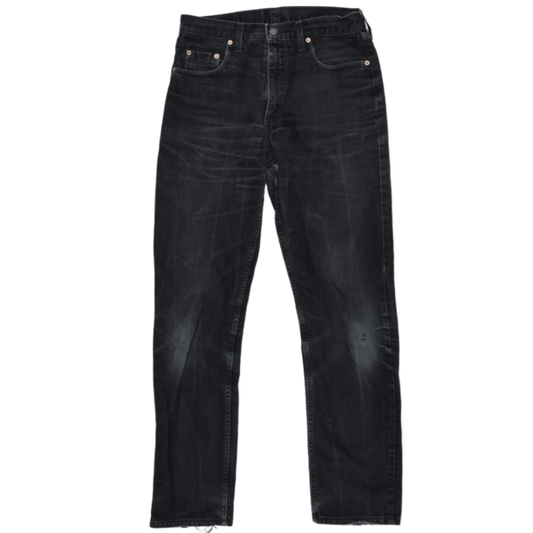 Levi's 61502 Black Straight Leg Jeans W32 L34 Cotton Vintage