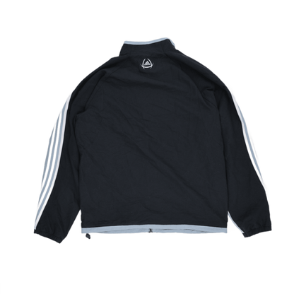 adidas Black Grey Track Jacket XL Polyester Stand Collar