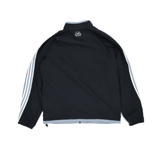 adidas Black Grey Track Jacket XL Polyester Stand Collar