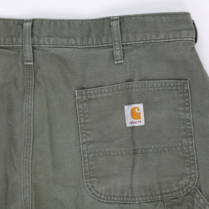 Carhartt Olive Green Work Shorts 36 Inch Waist 100 Percent Cotton Mens