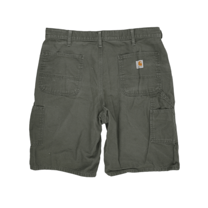 Carhartt Olive Green Work Shorts 36 Inch Waist 100 Percent Cotton Mens