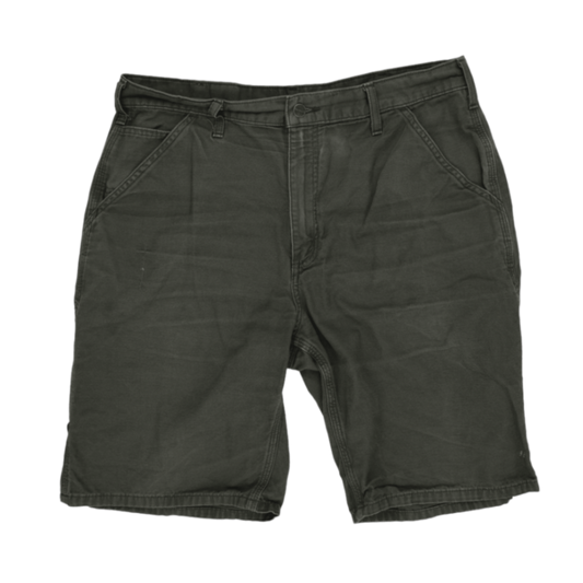 Carhartt Olive Green Work Shorts 36 Inch Waist 100 Percent Cotton Mens