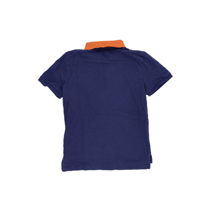 Ralph Lauren Polo Shirt Navy Blue L G 14 16 Cotton Collared Mens