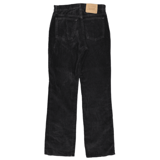 Levi's 501 Black Corduroy Trousers 34x32 Large Straight Fit Cotton Vintage