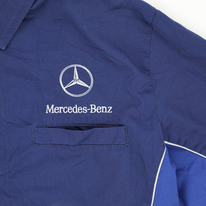 Mercedes-Benz Vintage Work Jacket Blue Size L Cotton Blend