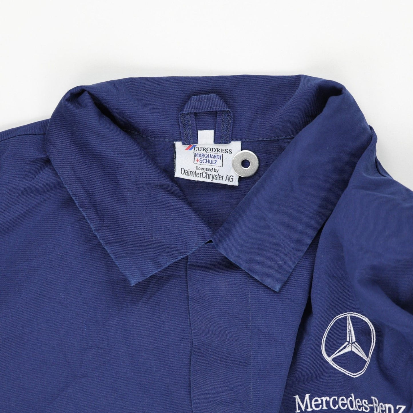 Mercedes-Benz Vintage Work Jacket Blue Size L Cotton Blend