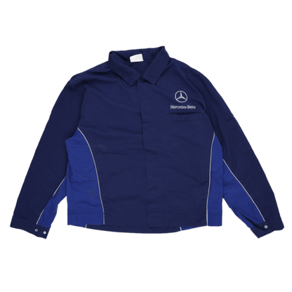 Mercedes-Benz Vintage Work Jacket Blue Size L Cotton Blend
