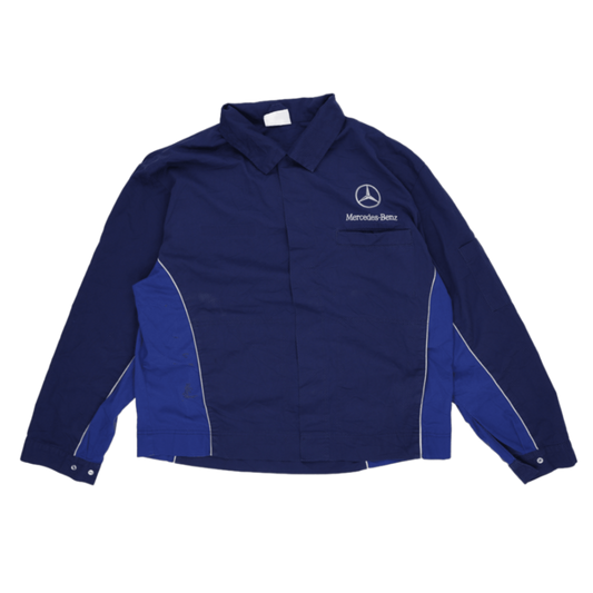 Mercedes-Benz Vintage Work Jacket Blue Size L Cotton Blend