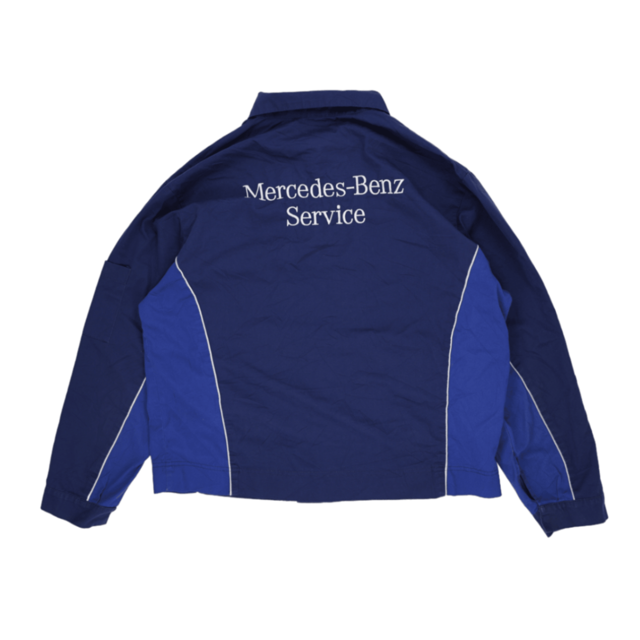 Mercedes-Benz Vintage Work Jacket Blue Size L Cotton Blend
