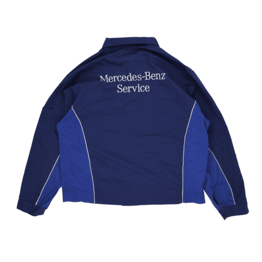 Mercedes-Benz Vintage Work Jacket Blue Size L Cotton Blend