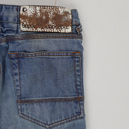 Superdry Blue Regular Fit Jeans 34x34 100 Percent Cotton Mens
