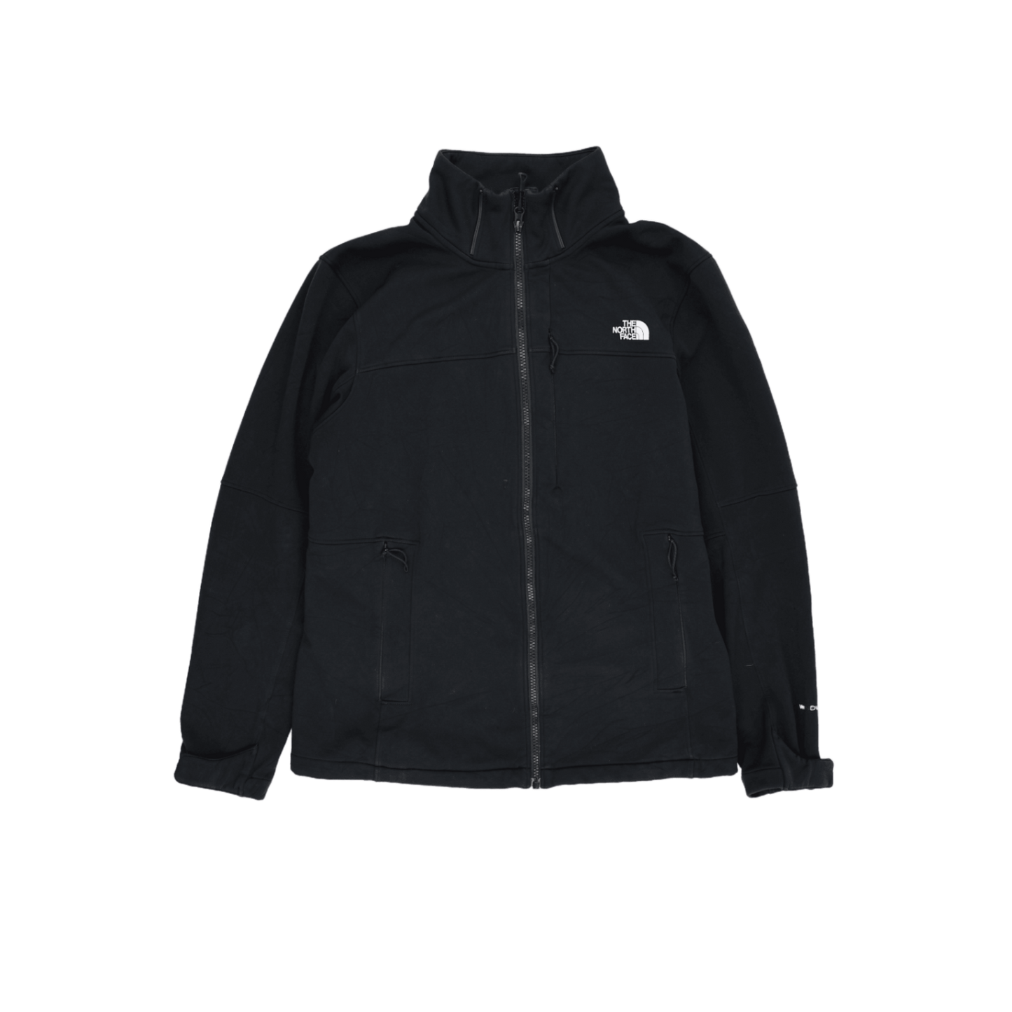 The North Face Black Softshell Jacket Men's Medium Polyester Blend High Neck