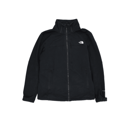 The North Face Black Softshell Jacket Men's Medium Polyester Blend High Neck