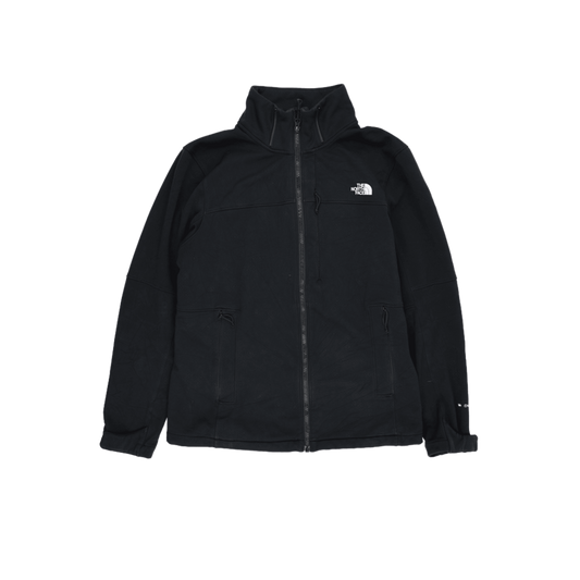 The North Face Black Softshell Jacket Men's Medium Polyester Blend High Neck