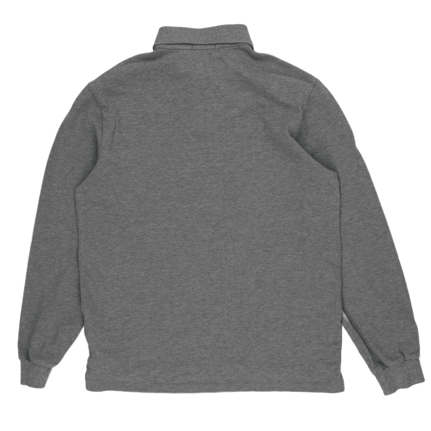 Ralph Lauren Polo Shirt Grey Large Cotton Long Sleeve Collared