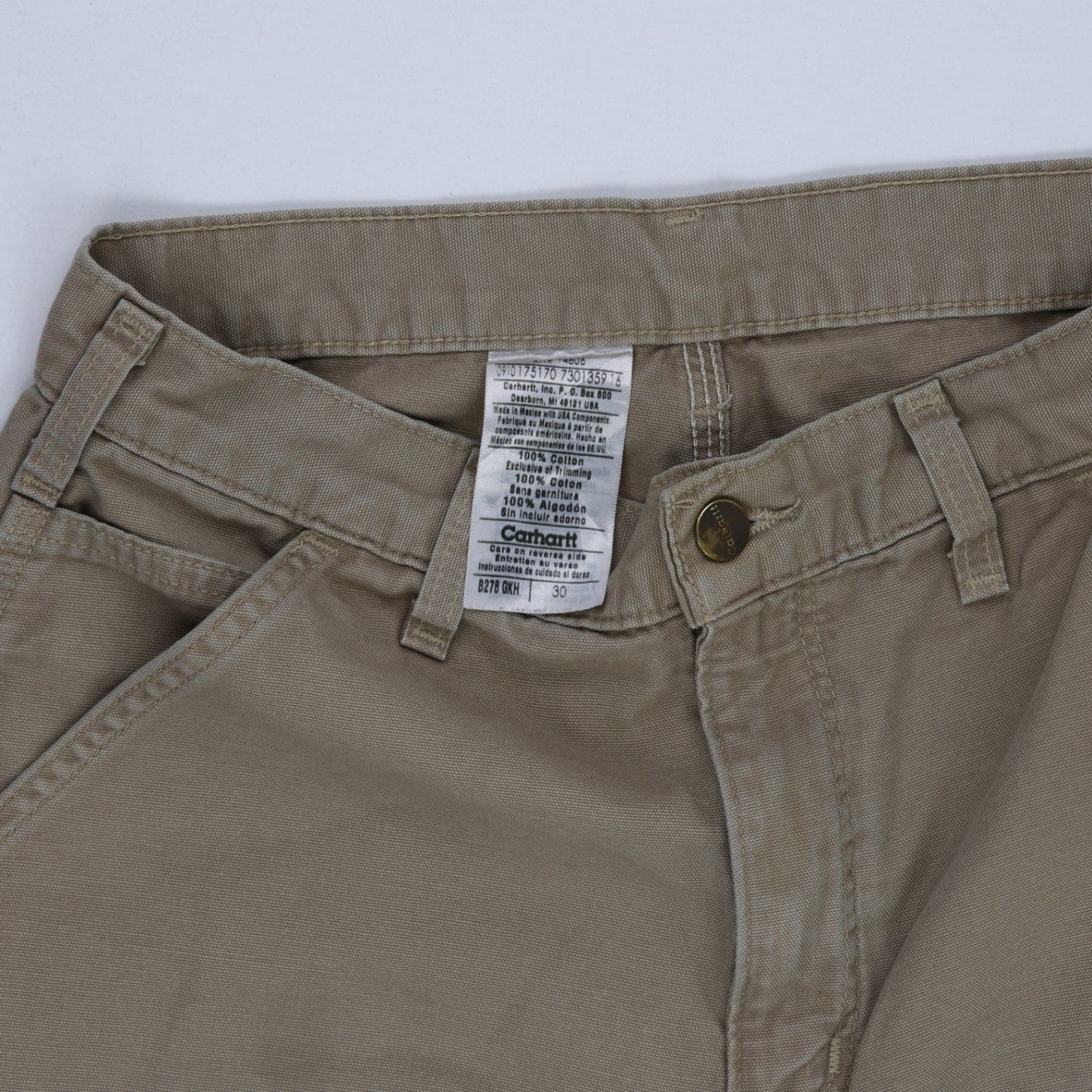 Carhartt Brown Utility Shorts 30W 100 Percent Cotton Men's Size 30