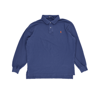 Ralph Lauren Blue Long Sleeve Polo Shirt XL Cotton