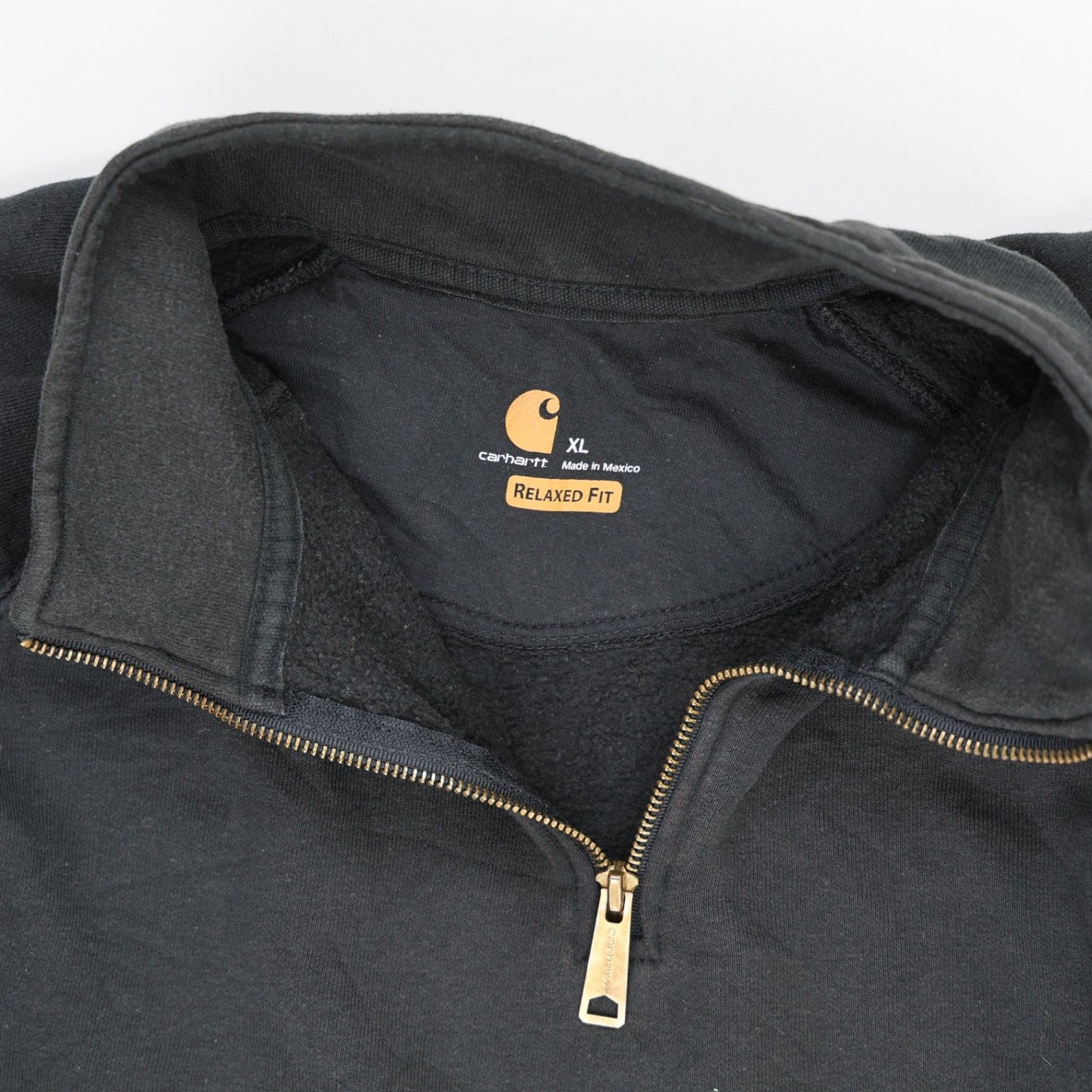 Carhartt Black XL Half Zip Sweatshirt Cotton High Collar Mens Clothing