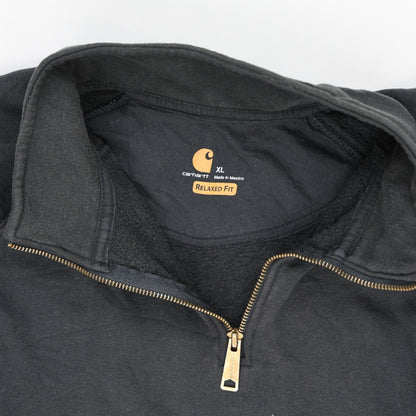 Carhartt Black XL Half Zip Sweatshirt Cotton High Collar Mens Clothing