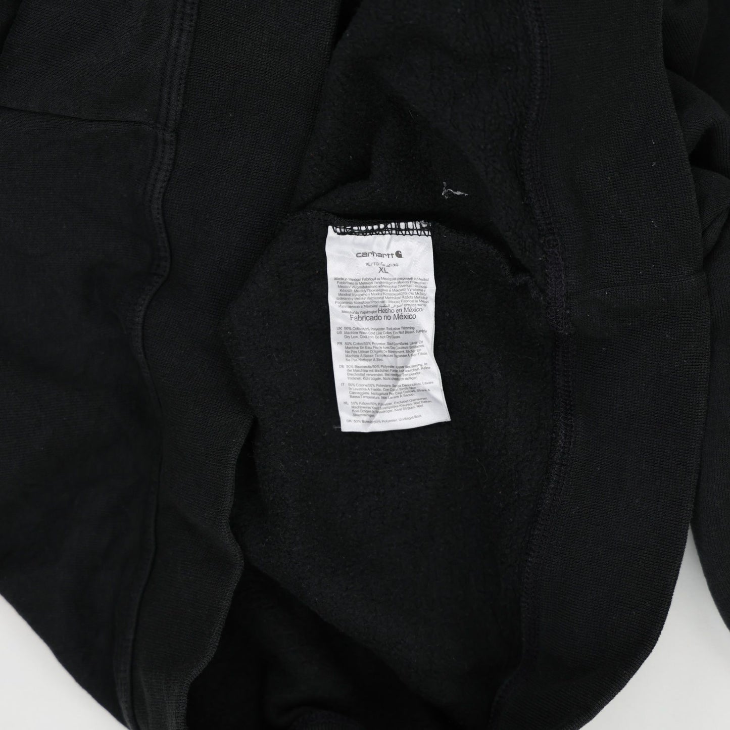 Carhartt Black XL Half Zip Sweatshirt Cotton High Collar Mens Clothing