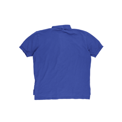 Ralph Lauren Blue Short Sleeve Polo Shirt for Men Size L Cotton