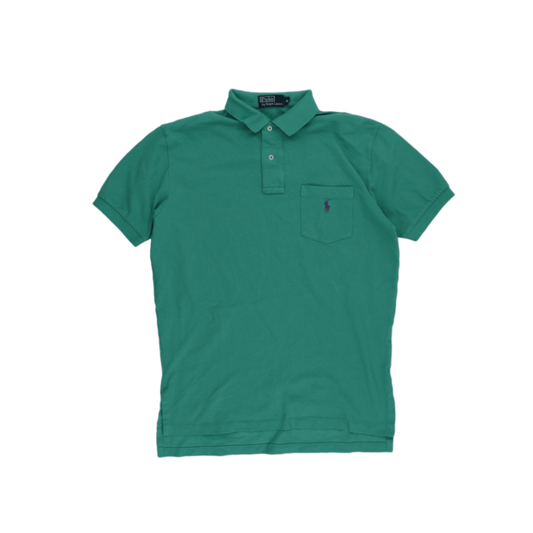 Ralph Lauren Green Cotton Polo Shirt Men Size Medium Casual