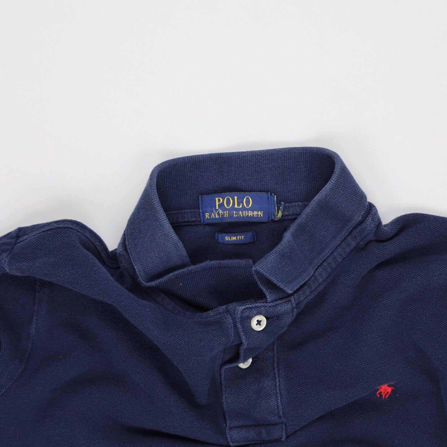Ralph Lauren Navy Blue Long Sleeve Polo Shirt Men's Size Large Cotton