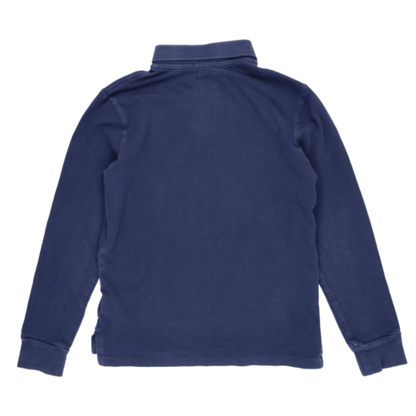 Ralph Lauren Navy Blue Long Sleeve Polo Shirt Men's Size Large Cotton