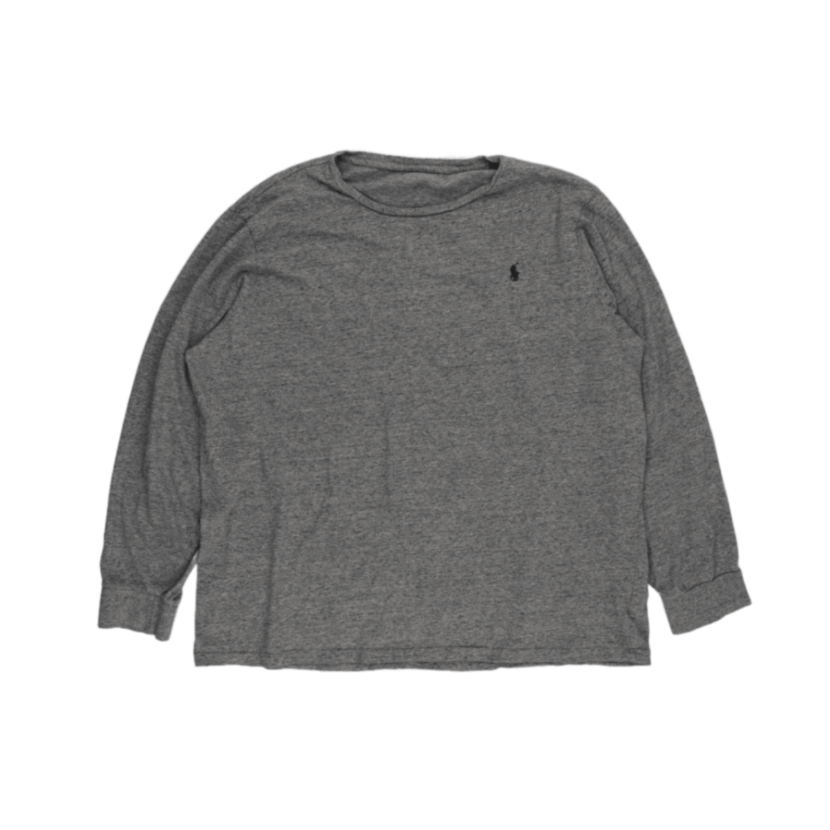 Ralph Lauren Grey Long Sleeve Cotton Knit T-Shirt Size Large