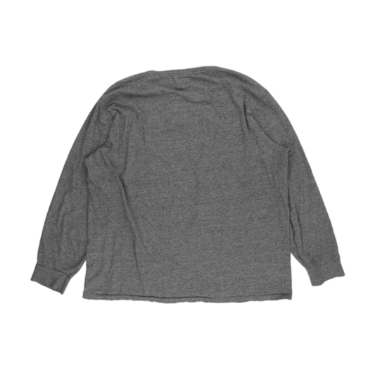 Ralph Lauren Grey Long Sleeve Cotton Knit T-Shirt Size Large
