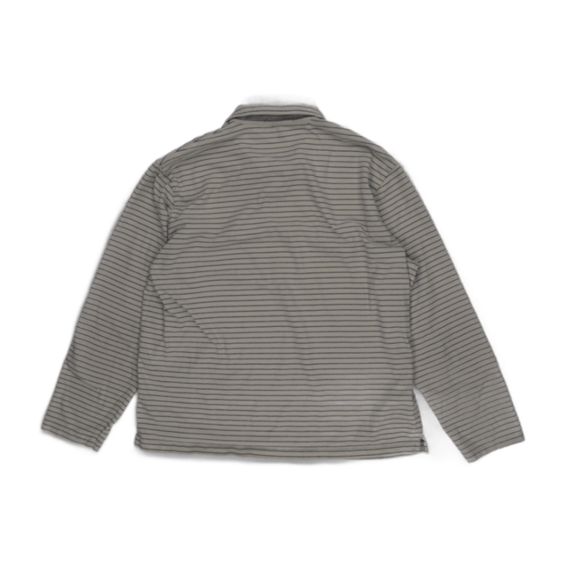 Ralph Lauren XL Long Sleeve Polo Shirt Beige Cotton Striped
