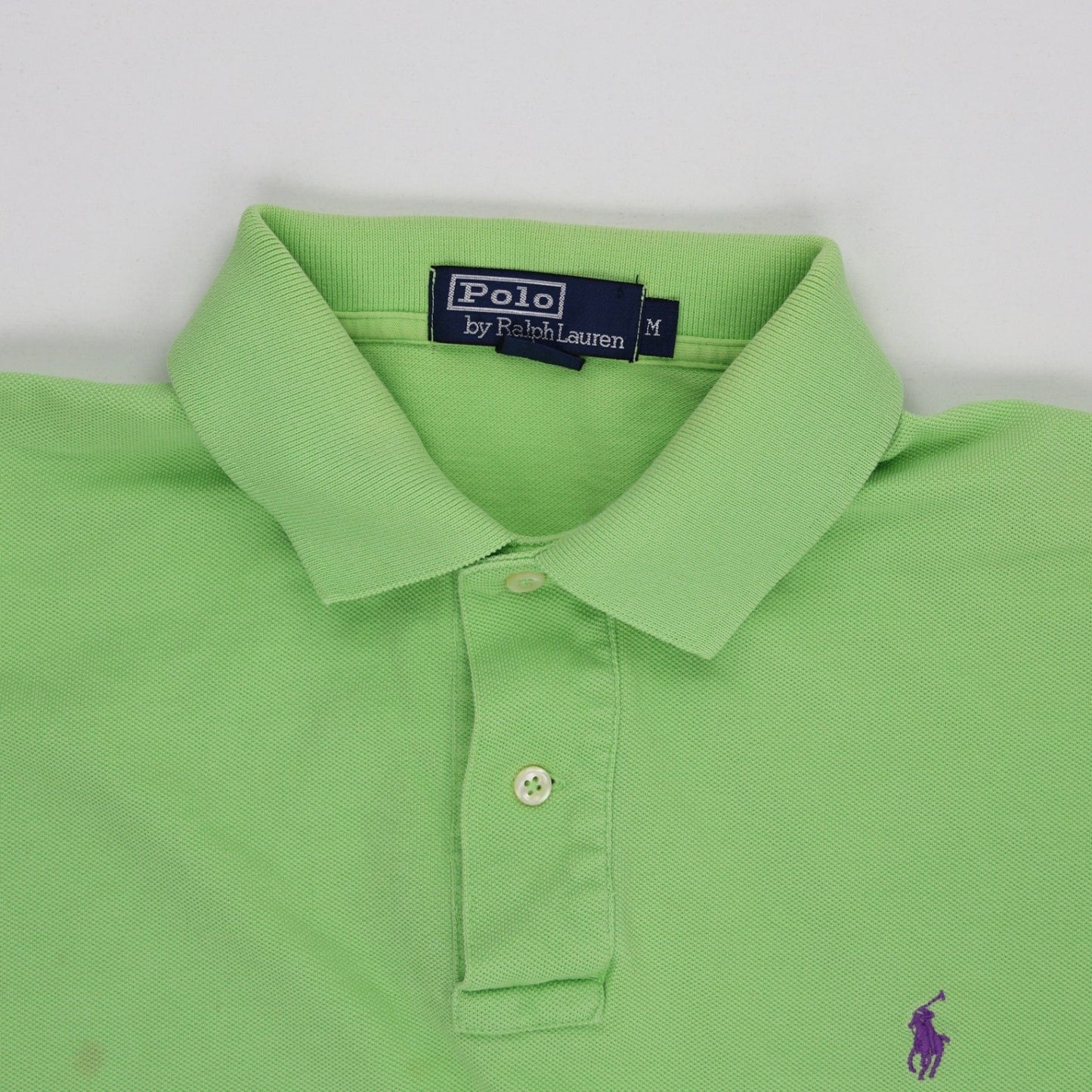 Ralph Lauren Classic Fit Polo Shirt Green Medium Cotton