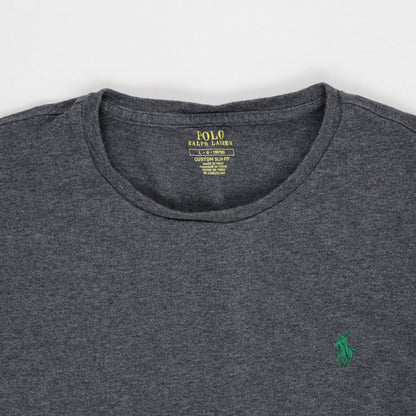 Ralph Lauren Long Sleeve Sweatshirt Charcoal Grey Large Cotton Blend Crew Neck