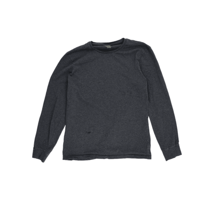 Ralph Lauren Long Sleeve Sweatshirt Charcoal Grey Large Cotton Blend Crew Neck