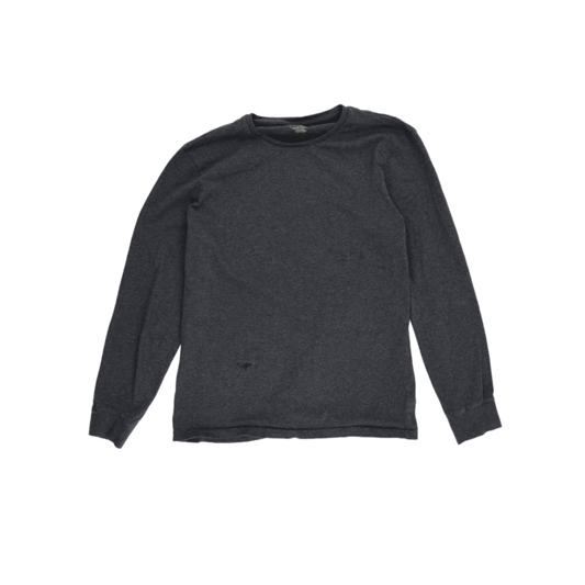 Ralph Lauren Long Sleeve Sweatshirt Charcoal Grey Large Cotton Blend Crew Neck
