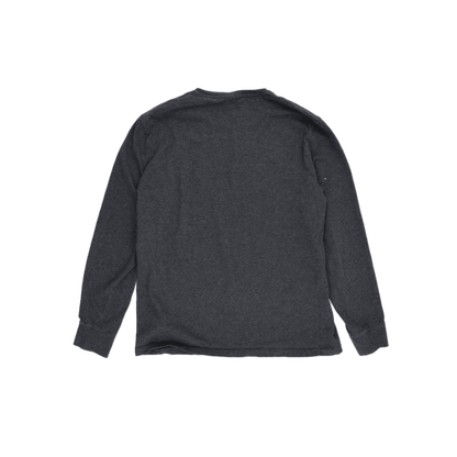 Ralph Lauren Long Sleeve Sweatshirt Charcoal Grey Large Cotton Blend Crew Neck