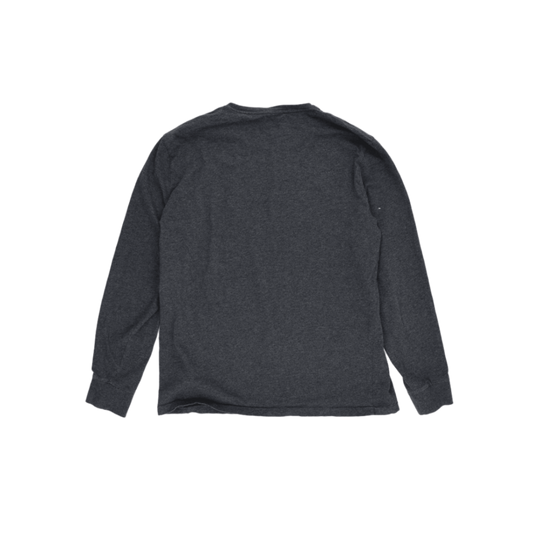 Ralph Lauren Long Sleeve Sweatshirt Charcoal Grey Large Cotton Blend Crew Neck