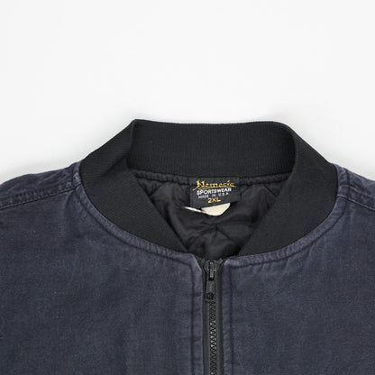 Nemesis Varsity Jacket Navy Grey 2XL Cotton Blend Vintage Crew Neck