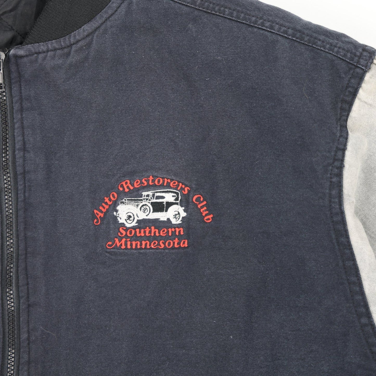 Nemesis Varsity Jacket Navy Grey 2XL Cotton Blend Vintage Crew Neck