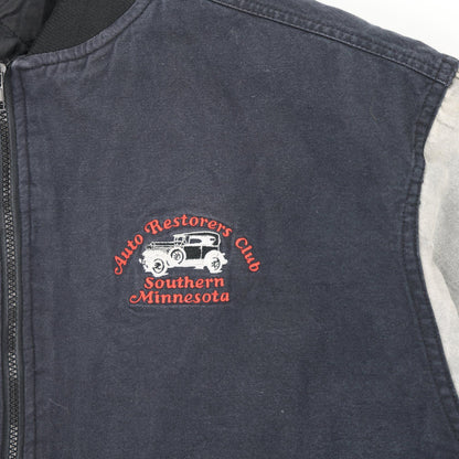 Nemesis Varsity Jacket Navy Grey 2XL Cotton Blend Vintage Crew Neck