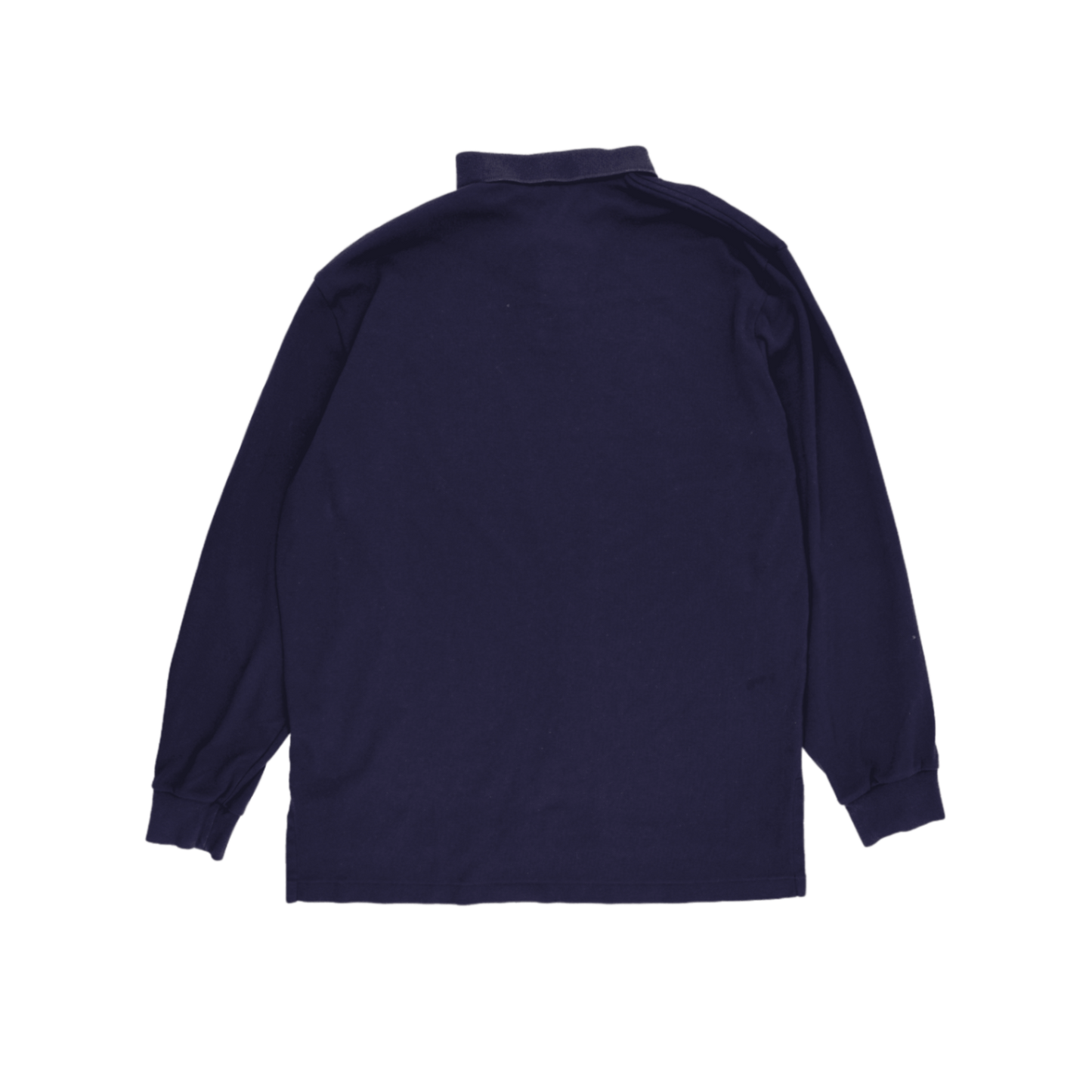 Ralph Lauren Long Sleeve Polo Shirt Navy Blue Large 100% Cotton