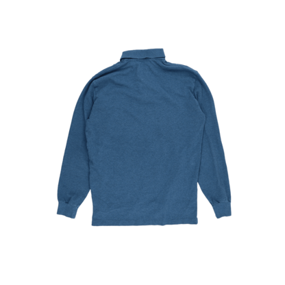 Ralph Lauren Blue Long Sleeve Polo Shirt Size Small Cotton