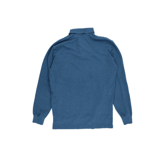 Ralph Lauren Blue Long Sleeve Polo Shirt Size Small Cotton