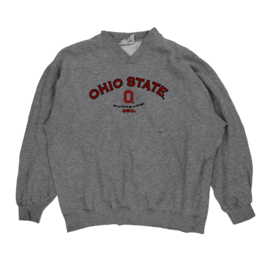 Lee Sport Vintage Ohio State Buckeyes Grey Crewneck Sweatshirt XL Cotton Blend