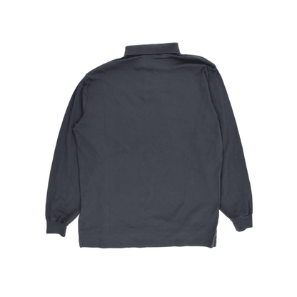 Ralph Lauren Long Sleeve Polo Shirt Charcoal Grey Large 100 Percent Cotton
