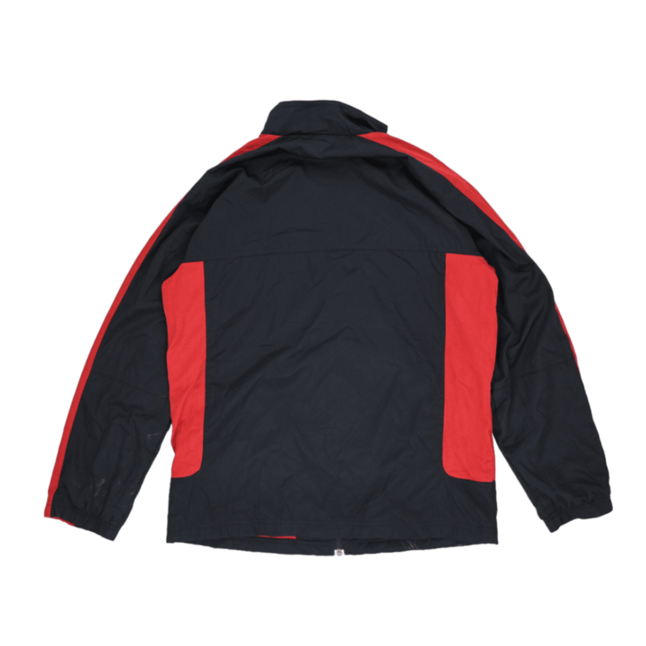 Nike Vintage Black Red Track Jacket XL 100 Percent Polyester High Neck Men