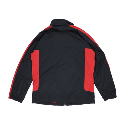Nike Vintage Black Red Track Jacket XL 100 Percent Polyester High Neck Men