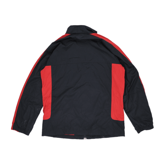 Nike Vintage Black Red Track Jacket XL 100 Percent Polyester High Neck Men