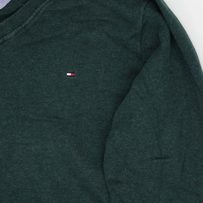Tommy Hilfiger Green Pima Cotton V-Neck Jumper XL Men's Clothing Activewear