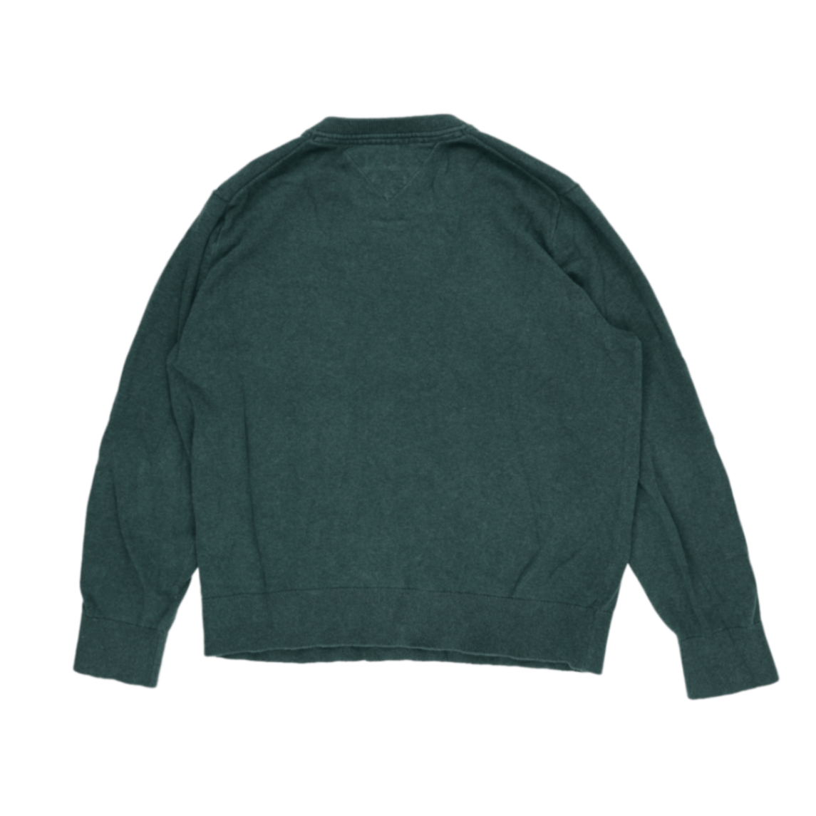 Tommy Hilfiger Green Pima Cotton V-Neck Jumper XL Men's Clothing Activewear